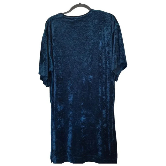 FREE PEOPLE The Luxe Extended Tee in Navy Velvet Size Extra Small Revolve - Picture 3 of 7